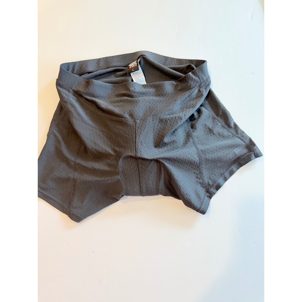 Souke Sports Mens Padded Cycling Underwear Shorts Gray Mesh Bike‎ Liner Large